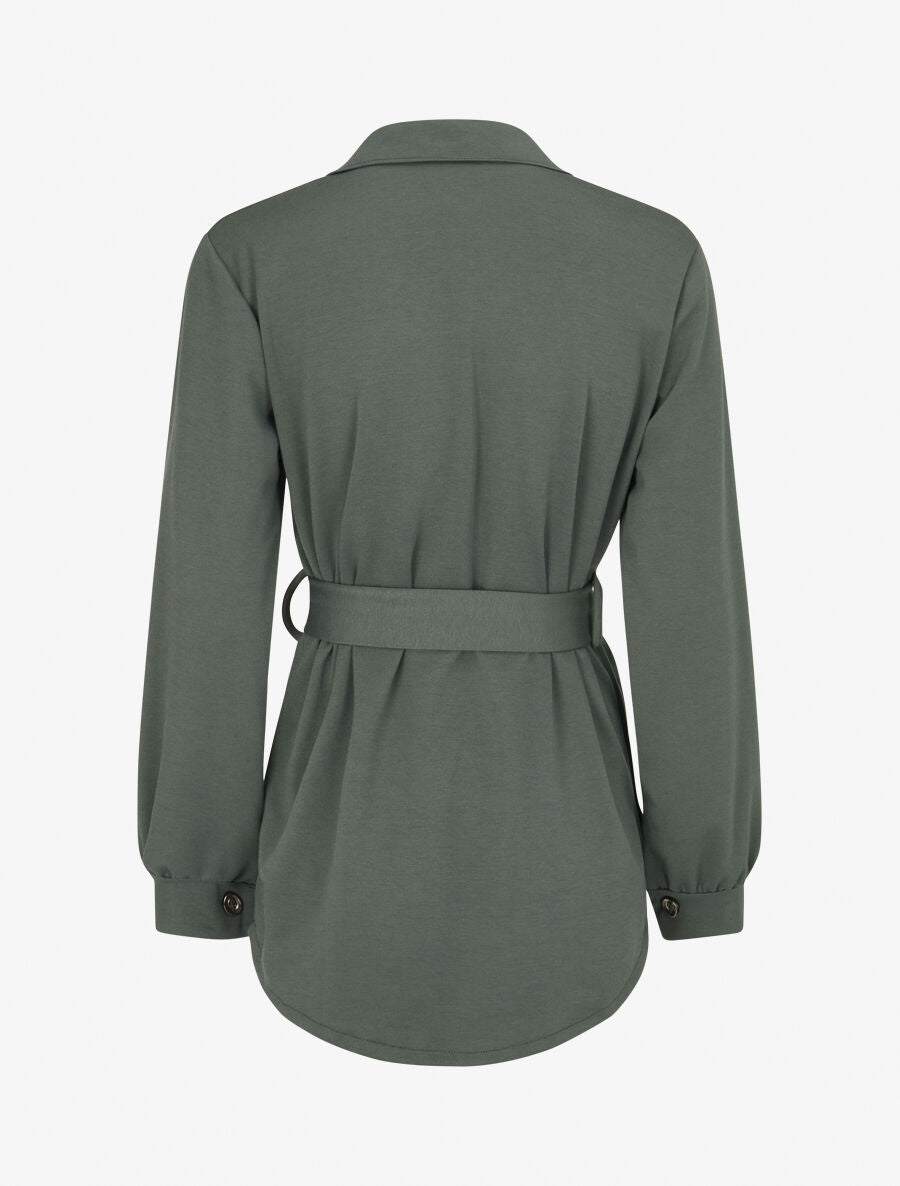 Chemise classique et ceinturée - Kaki - 2