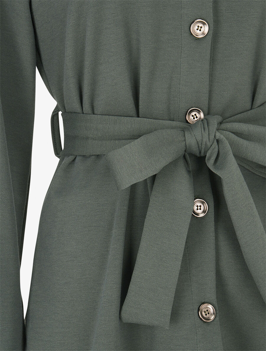 Chemise classique et ceinturée - Kaki - 3