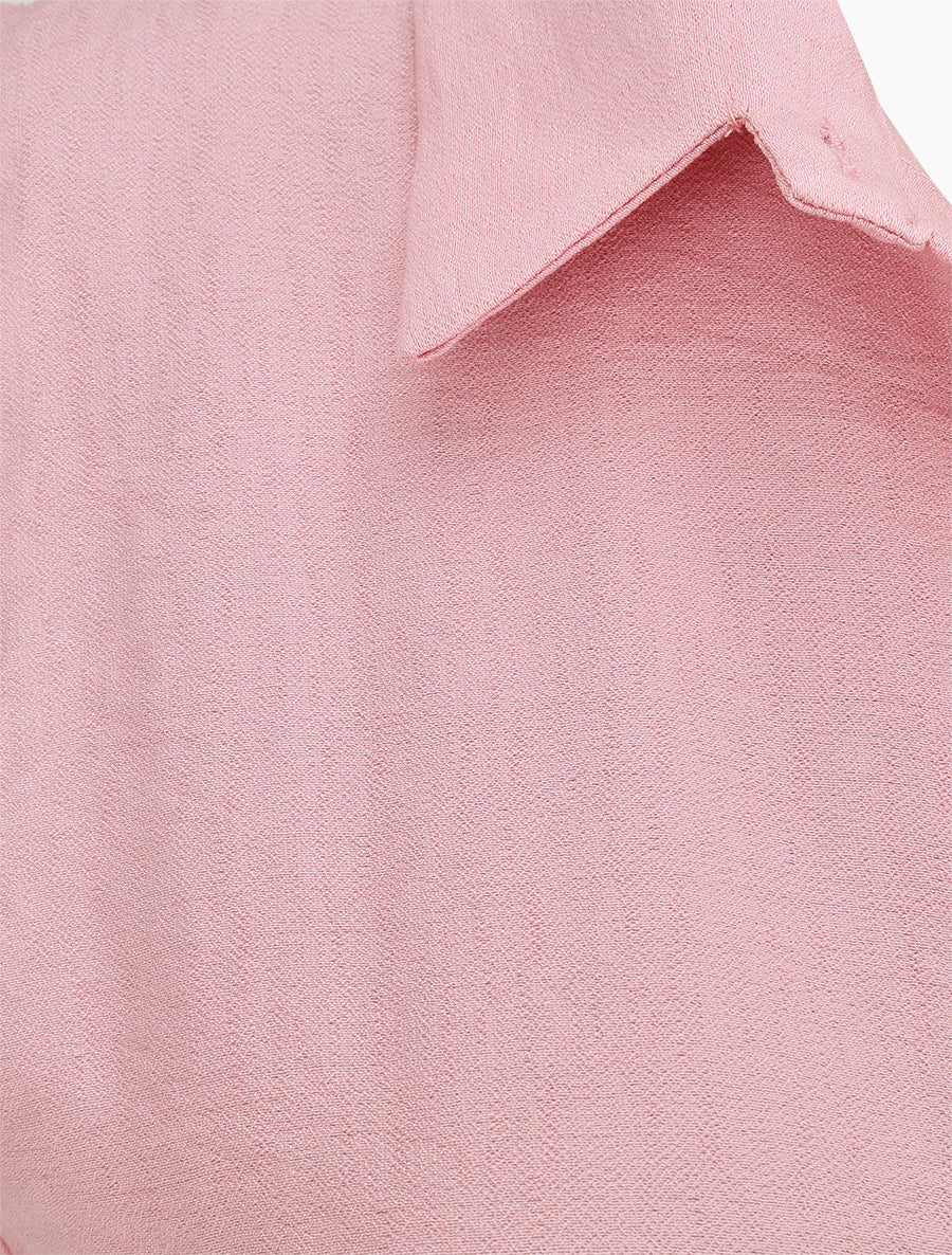 Chemise sans manches à nouer - Rose - 3