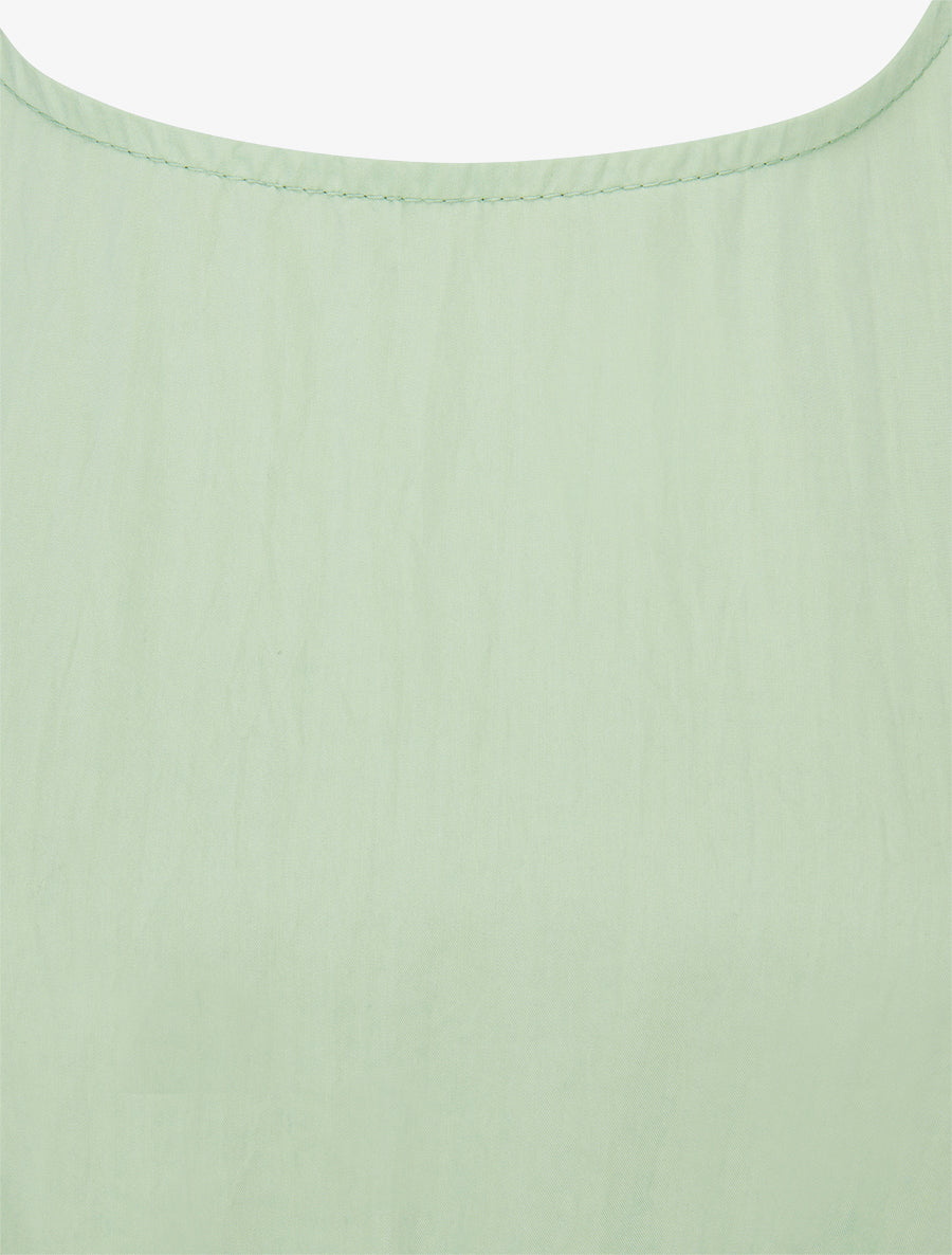 Robe longue sans manches effet bouffant - Vert clair - 3