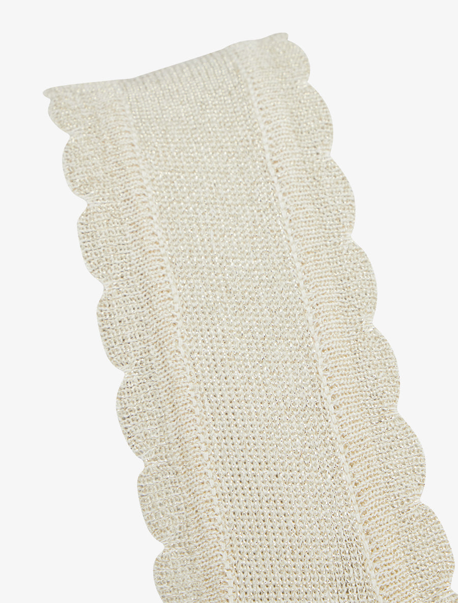 Débardeur irisé à col ondulé - Beige - 3
