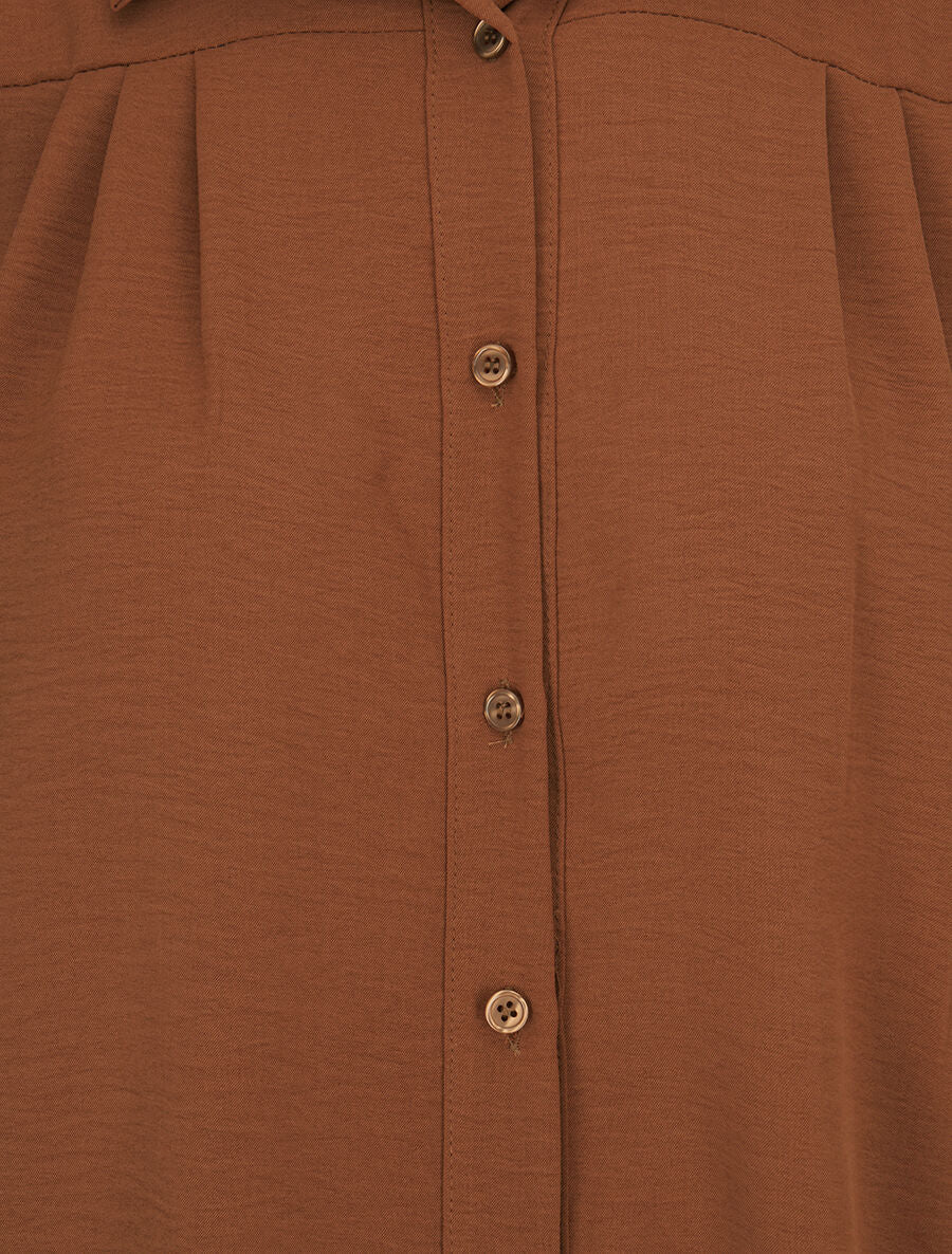 Chemise ample classique - Terre de sienne - 3