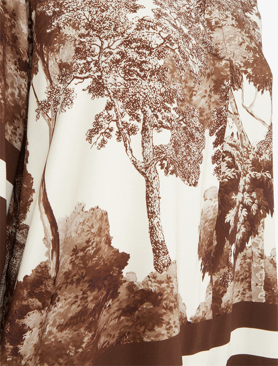 Top ample imprimé arbre - Marron - 3