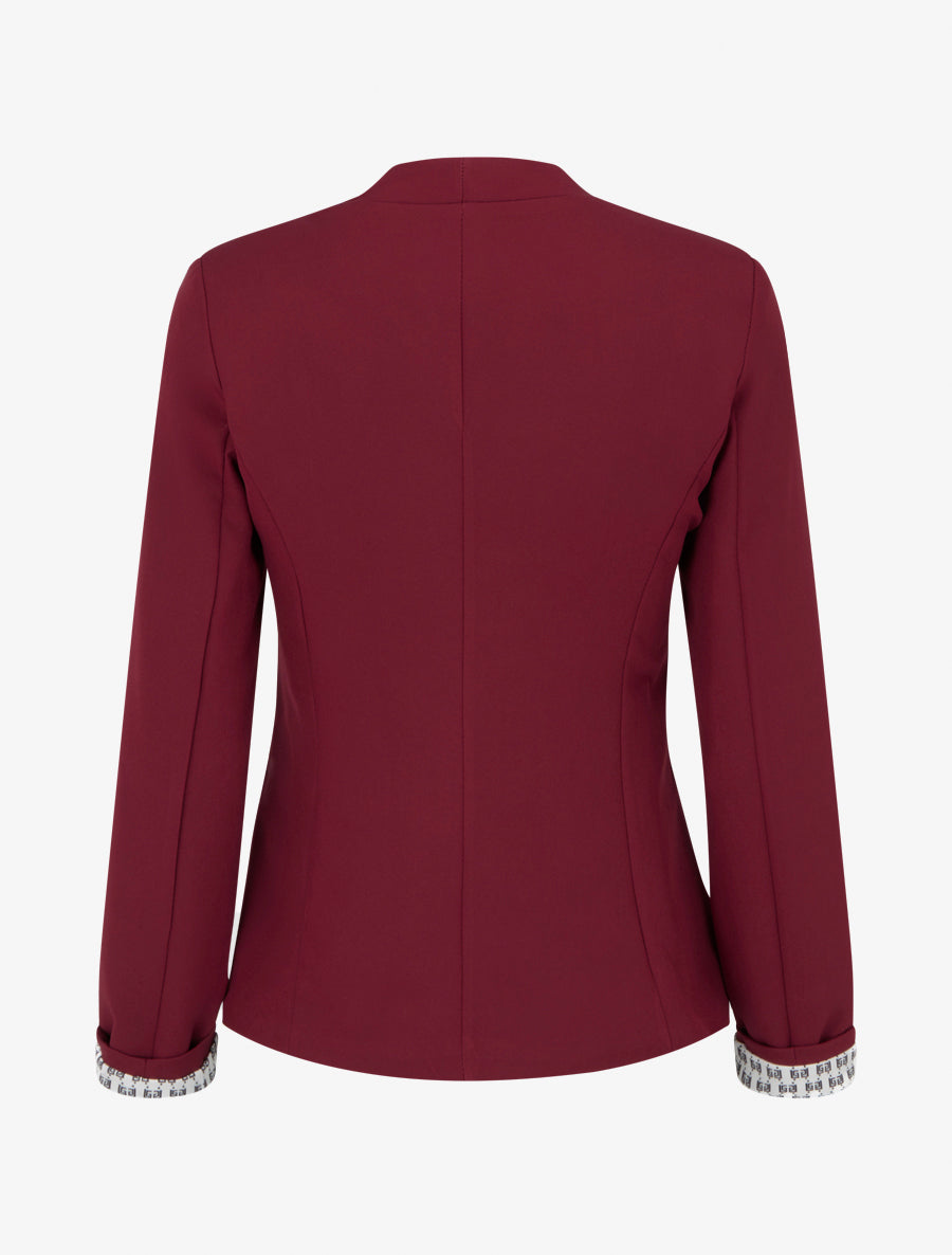 Veste droite à épaulettes - Bordeaux