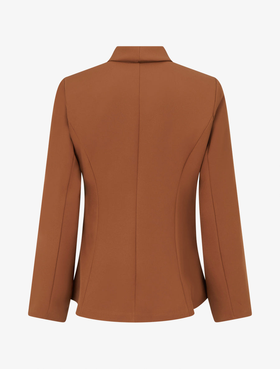 Blazer uni à nouer - Camel - 2