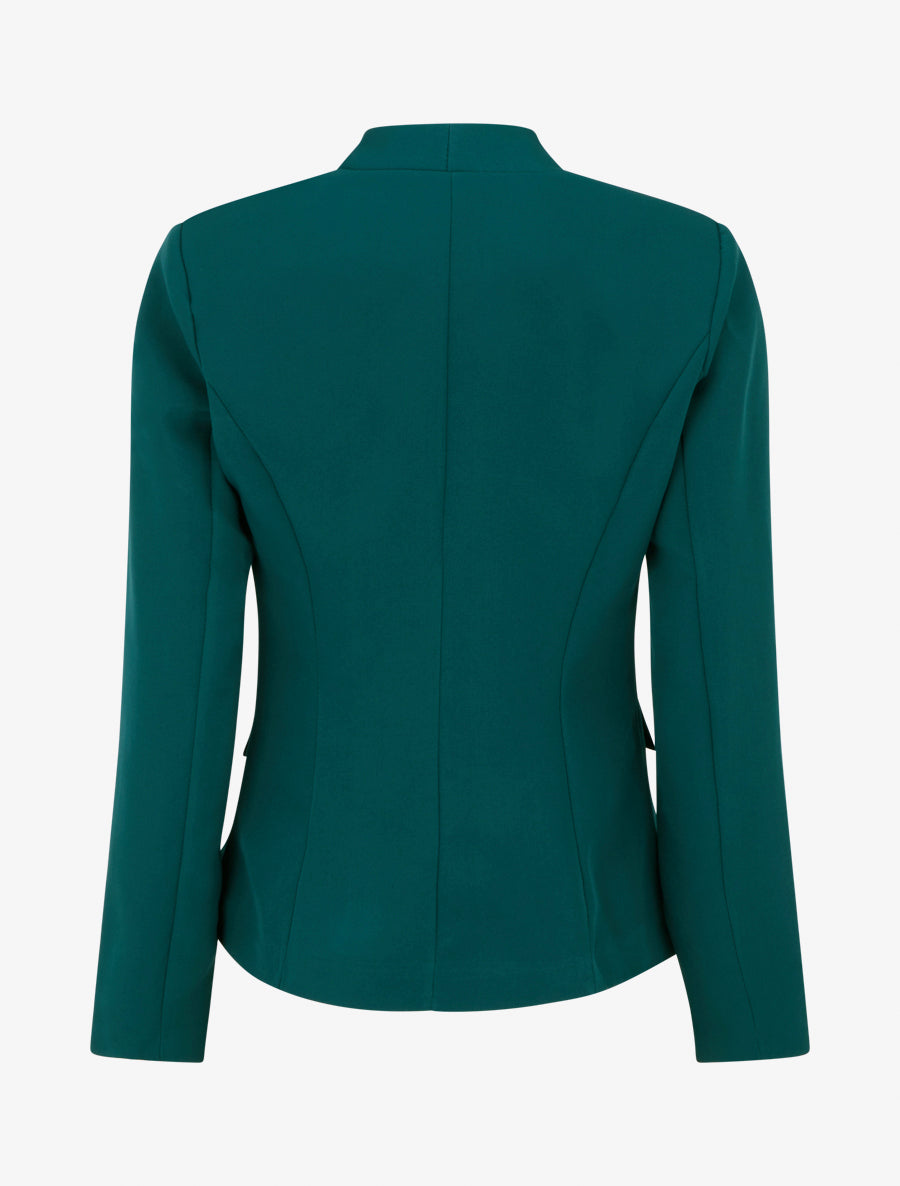 Blazer uni boutonné - Vert sapin - 2