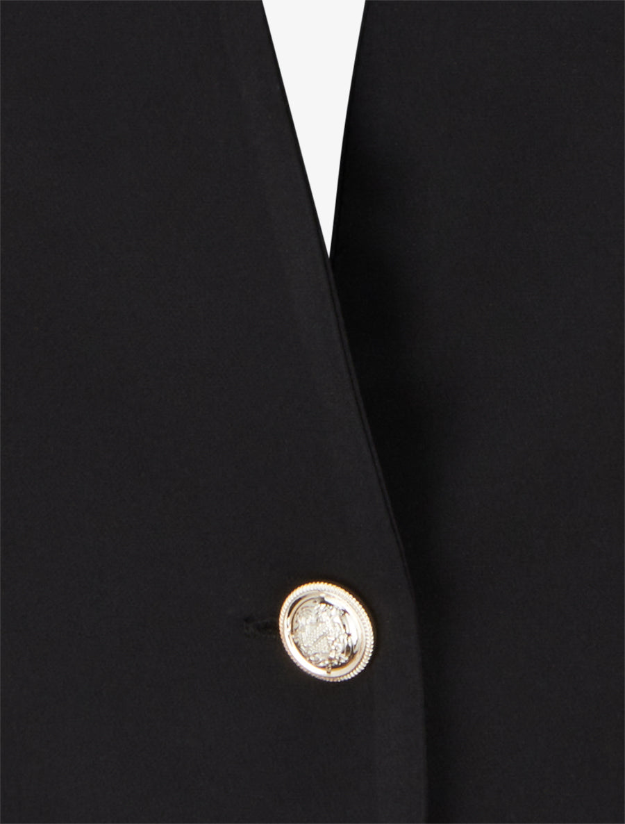 Blazer uni boutonné - Noir - 3