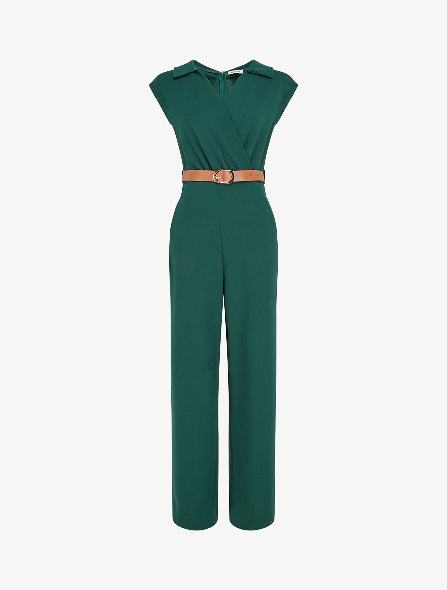 Combinaison unie sans manches - Vert sapin - 1
