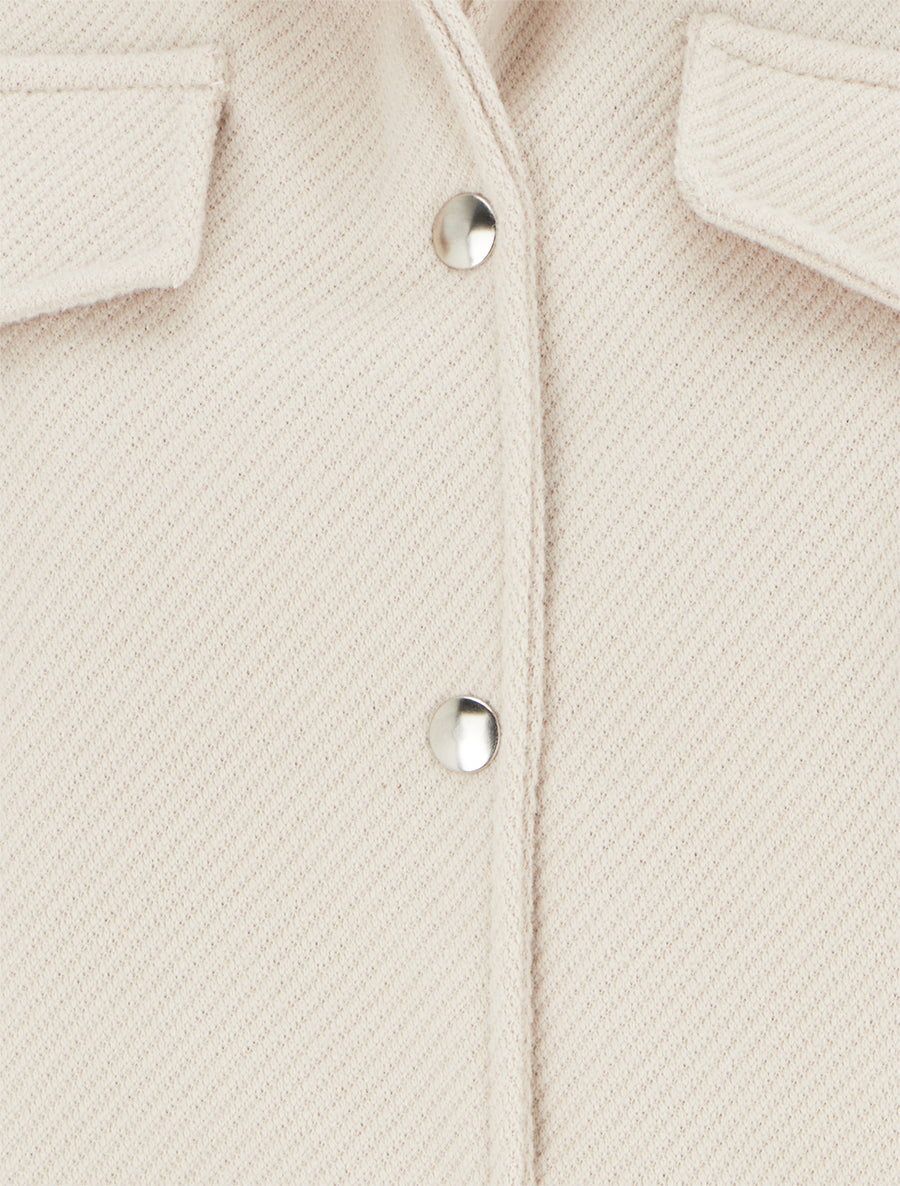 Blouson boutonné à poche à rabat - Beige - 3