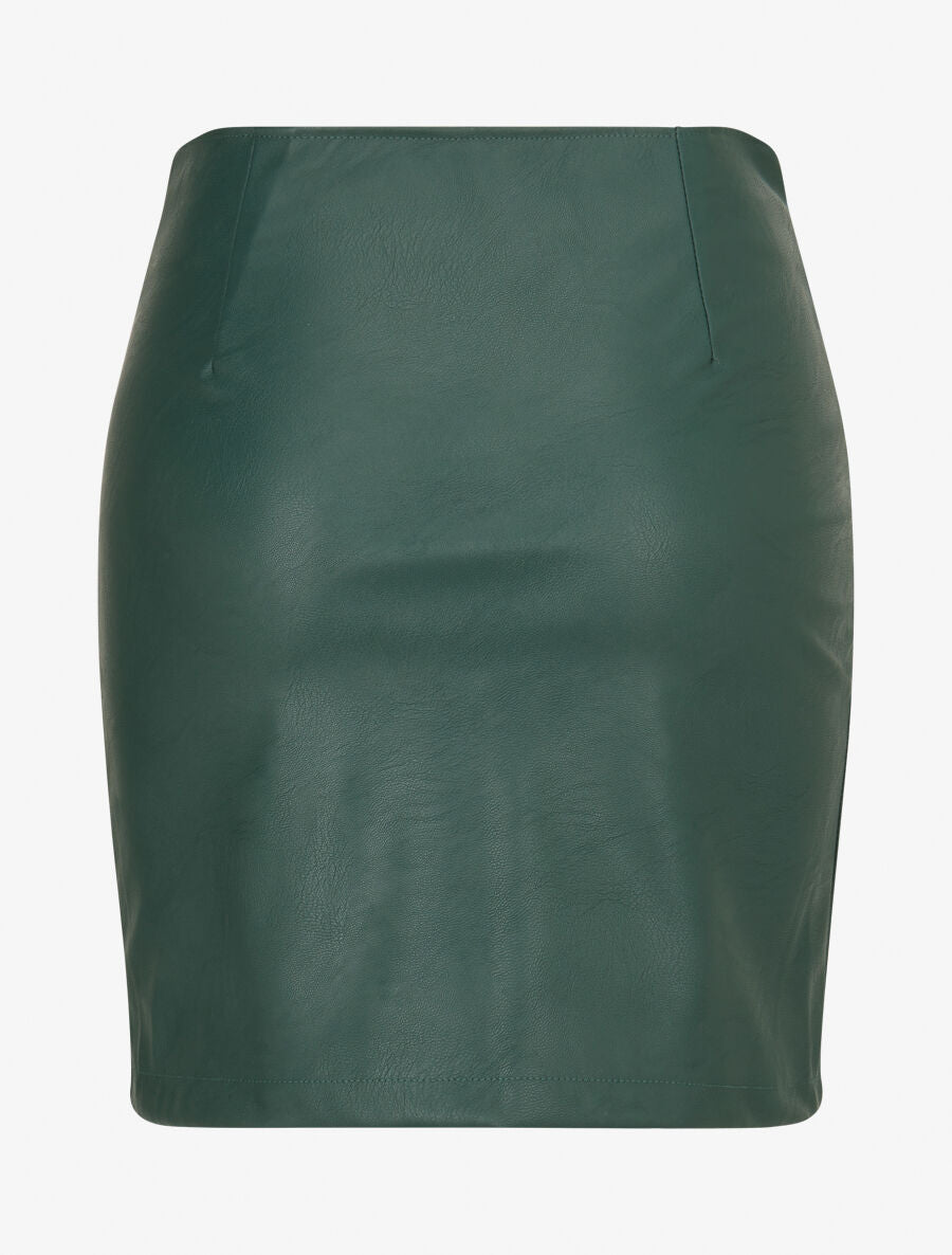 Jupe moulante en simili - Vert - 2