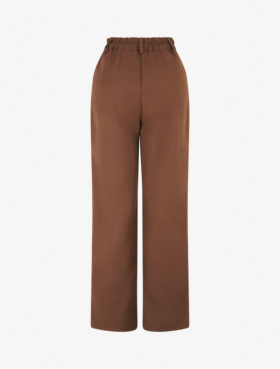 Pantalon tailleur ample - Marron - 2