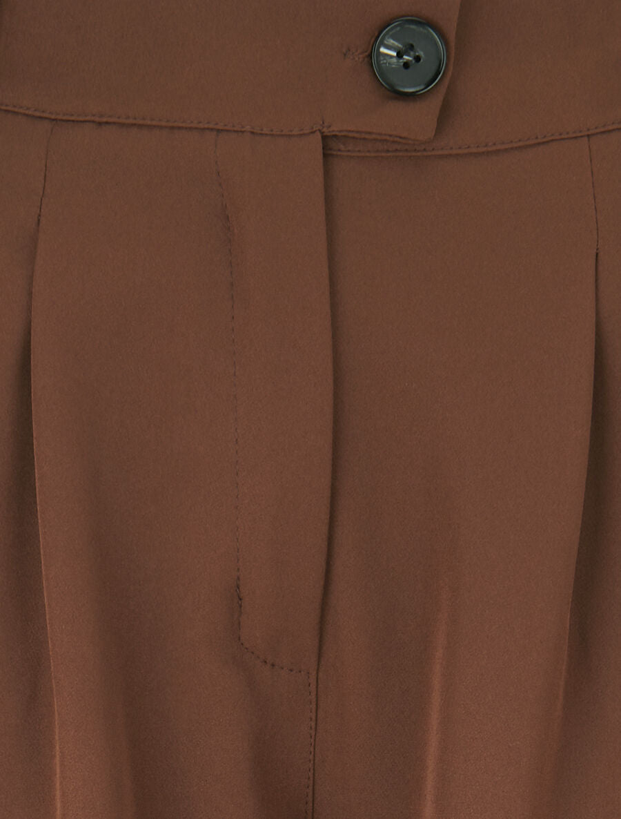 Pantalon tailleur ample - Marron - 3