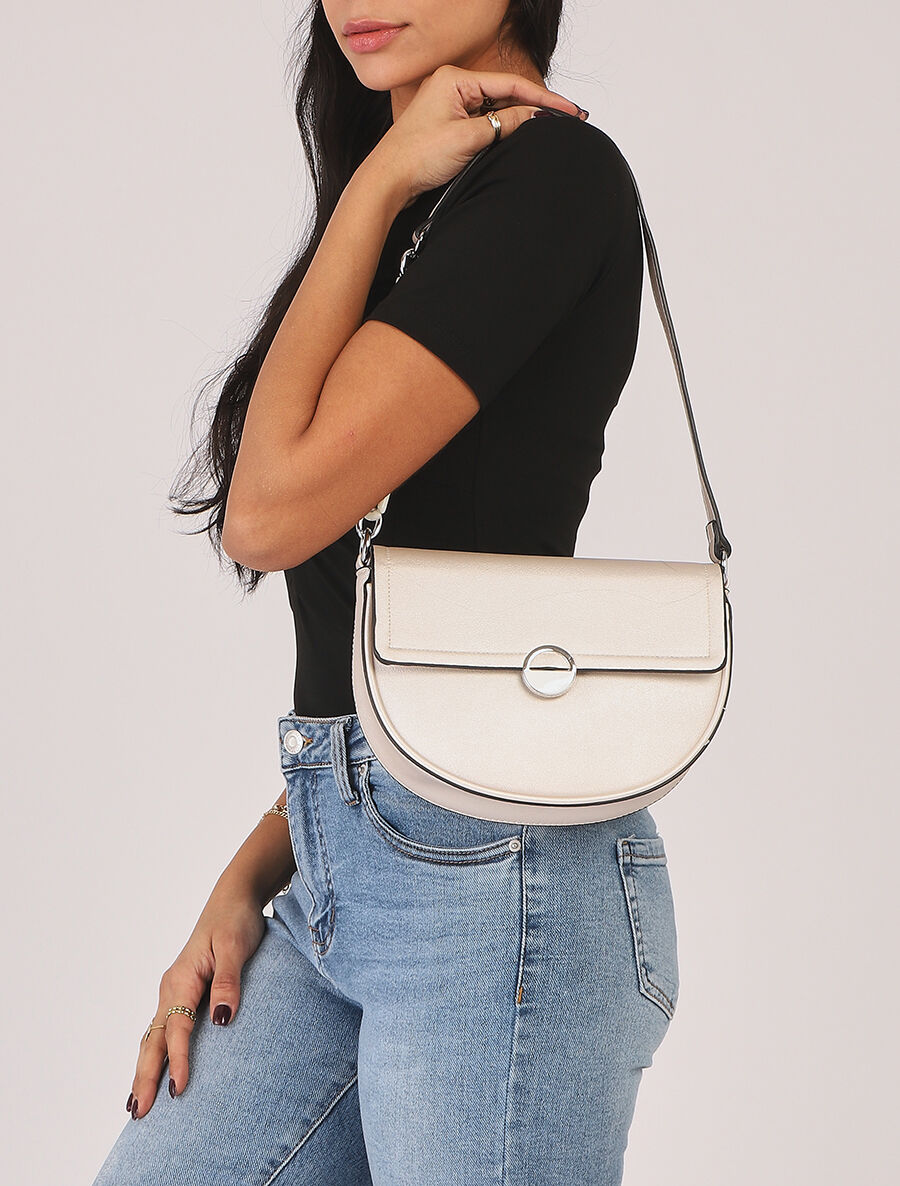 Sac besace Maja - Blanc métallisé - 7