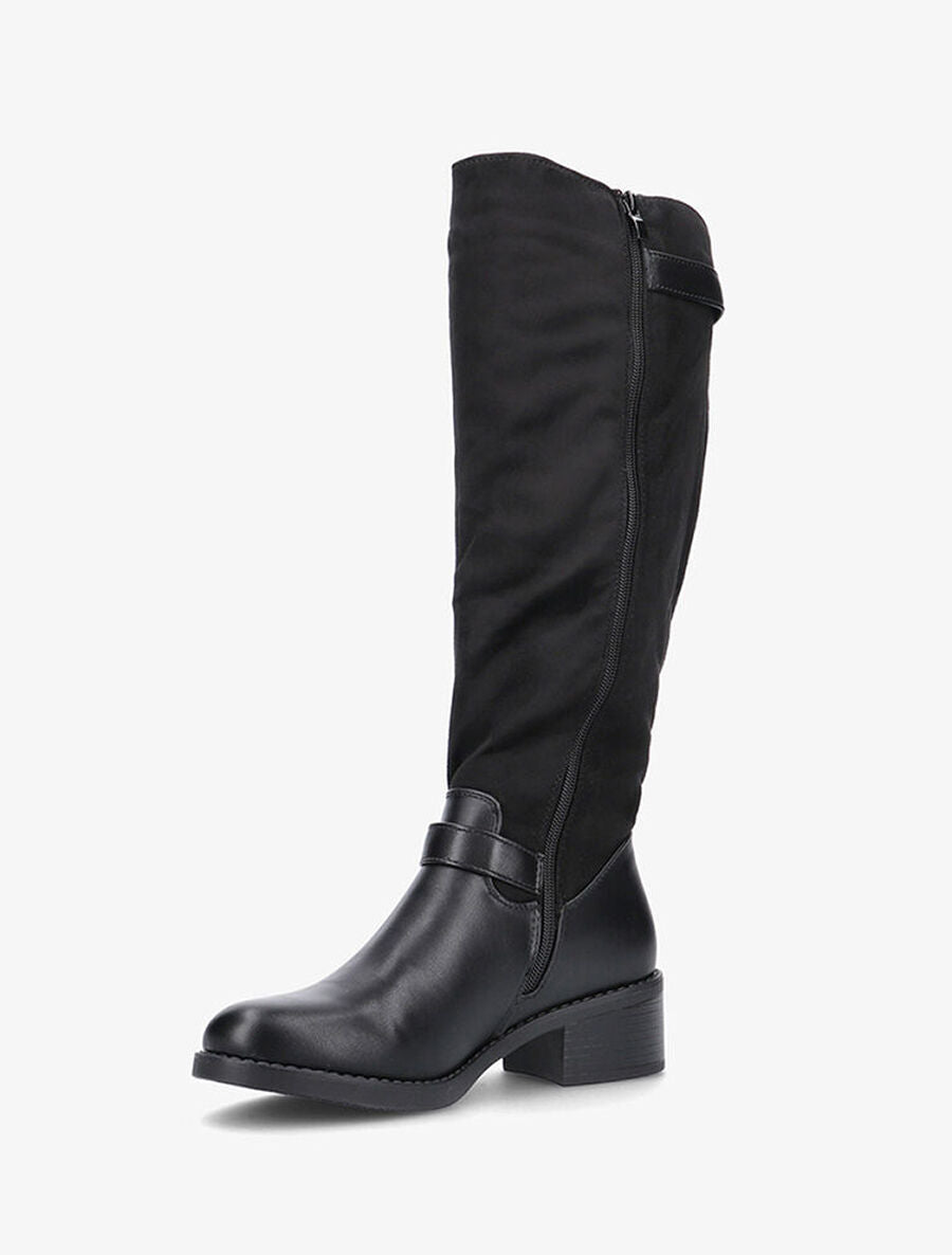 Bottes bimatière à sangles - noir - 3