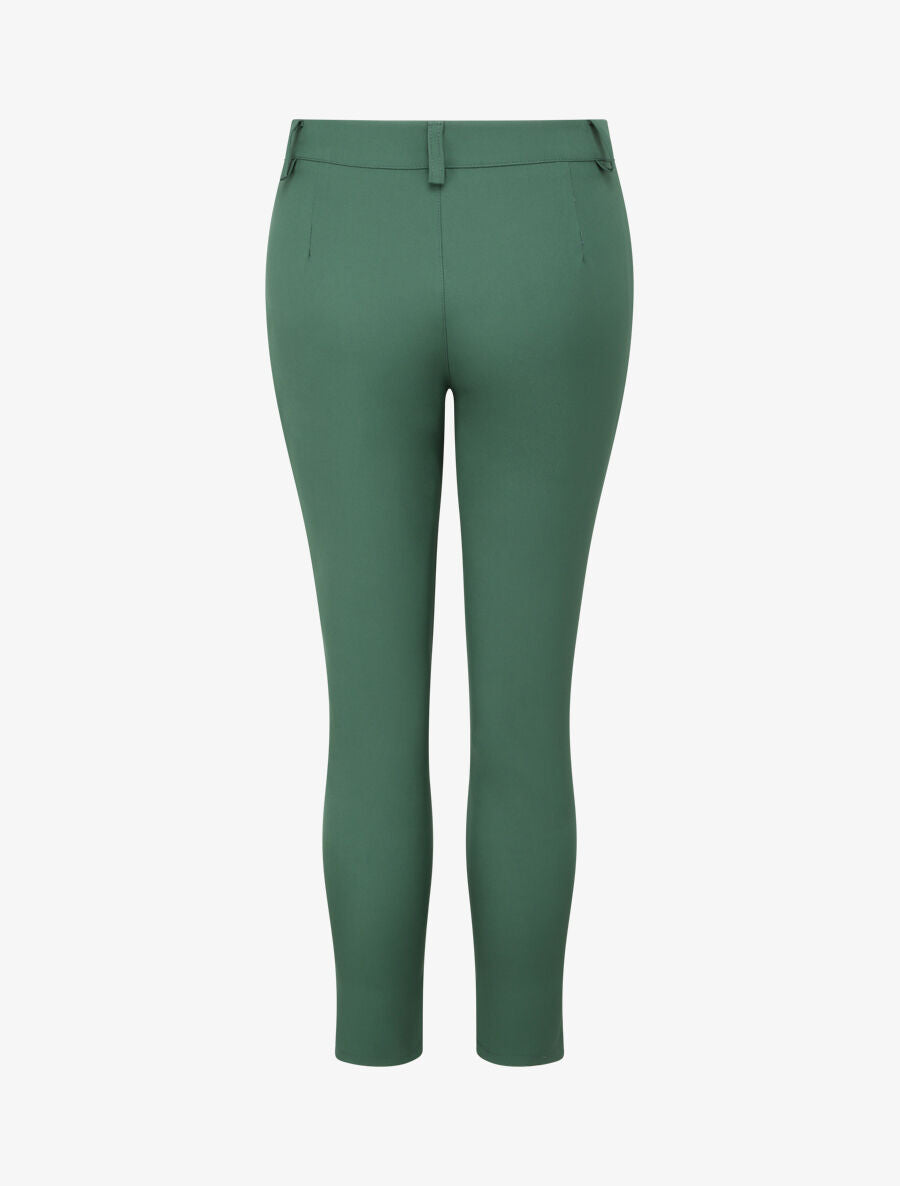 Pantalon slim 7/8 taille standard - Vert foncé - 2