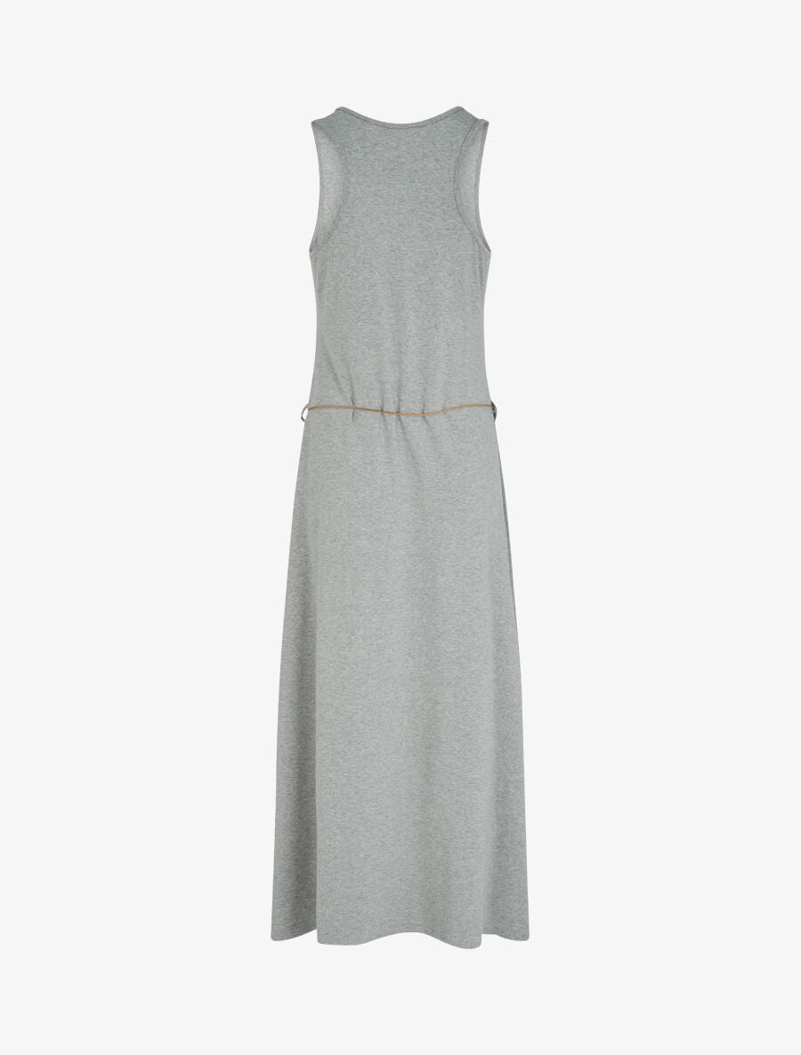 Robe longue basique sans manches - Gris - 2