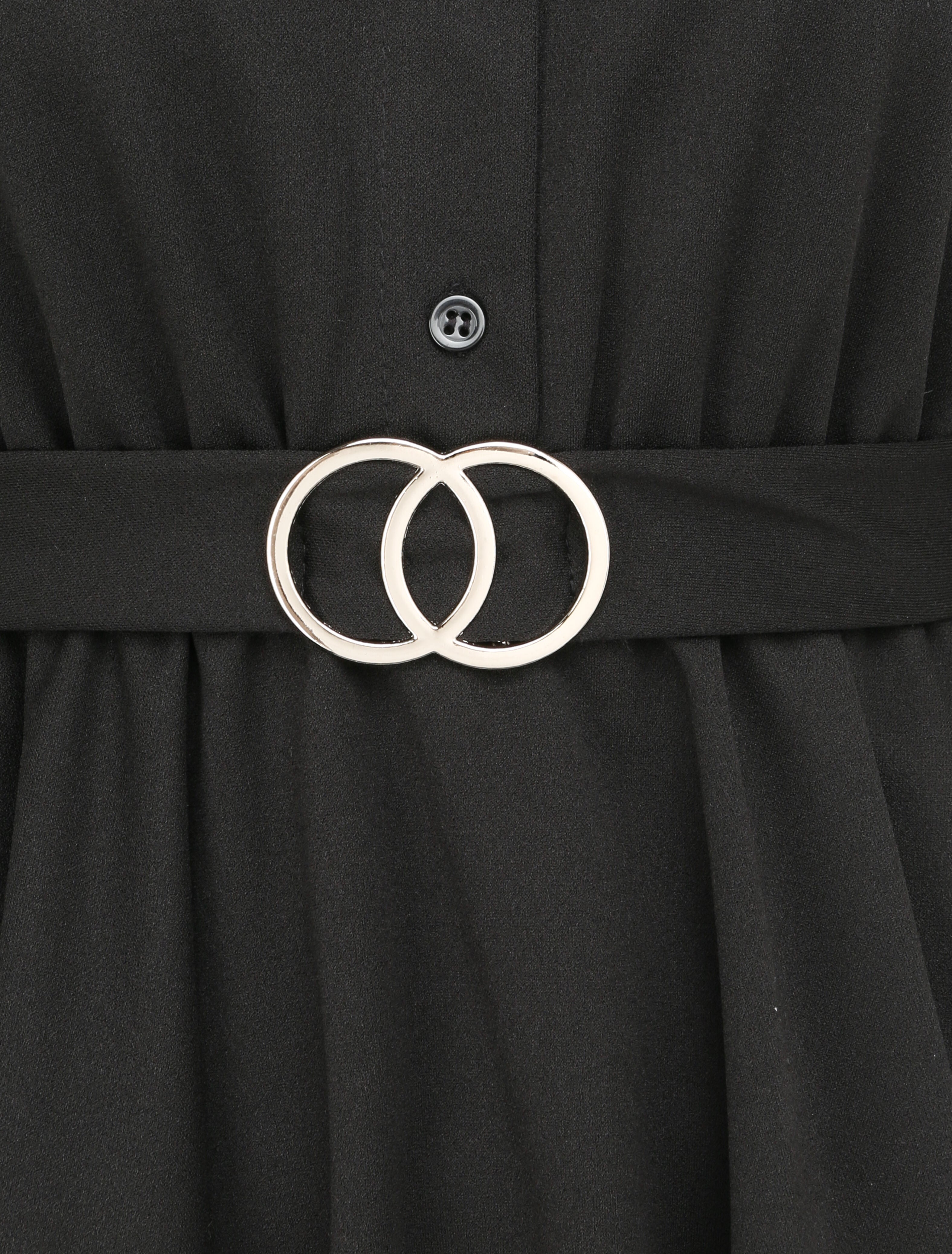 Top style chemise à taille cintrée - Noir - 3