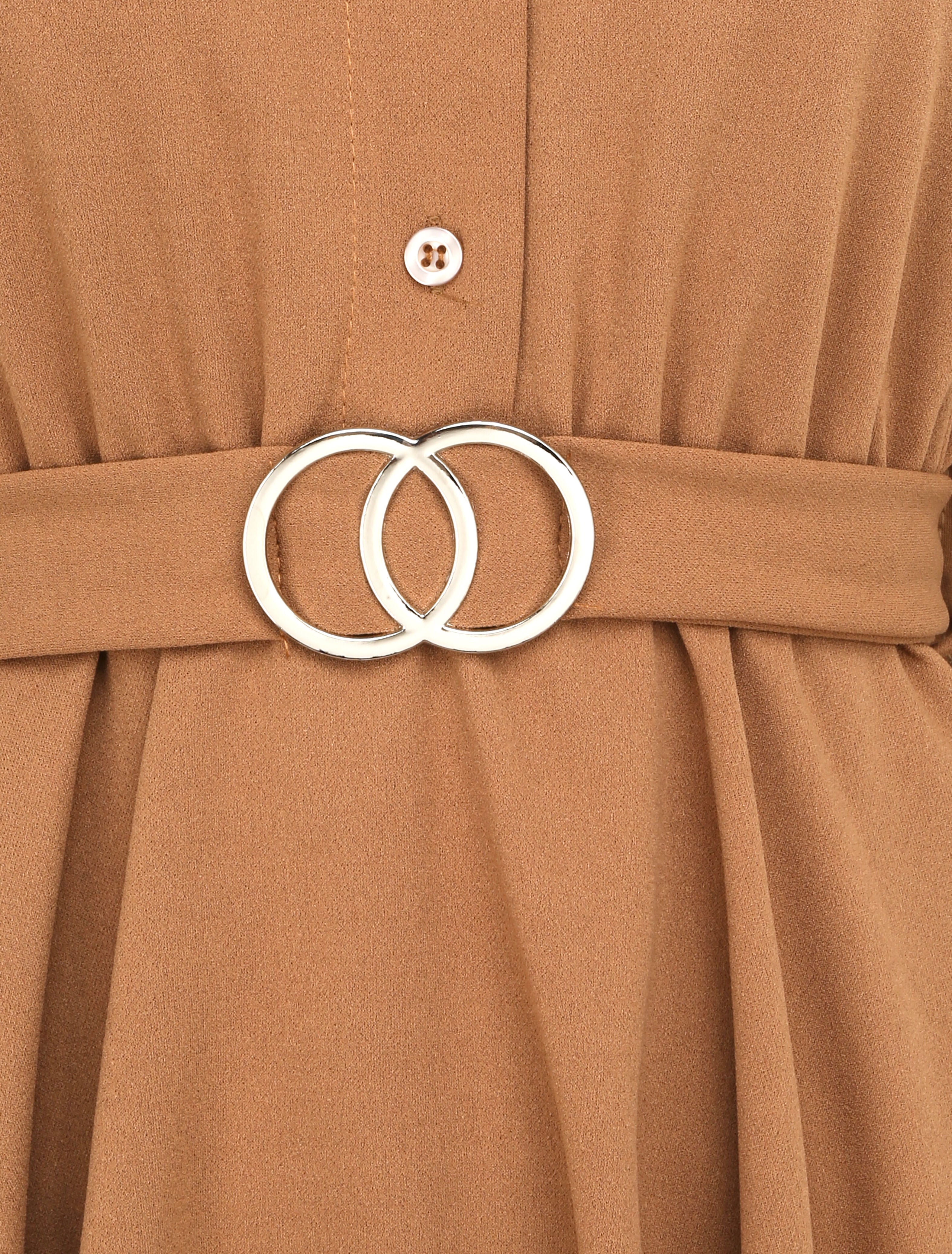 Top style chemise à taille cintrée - Camel - 3
