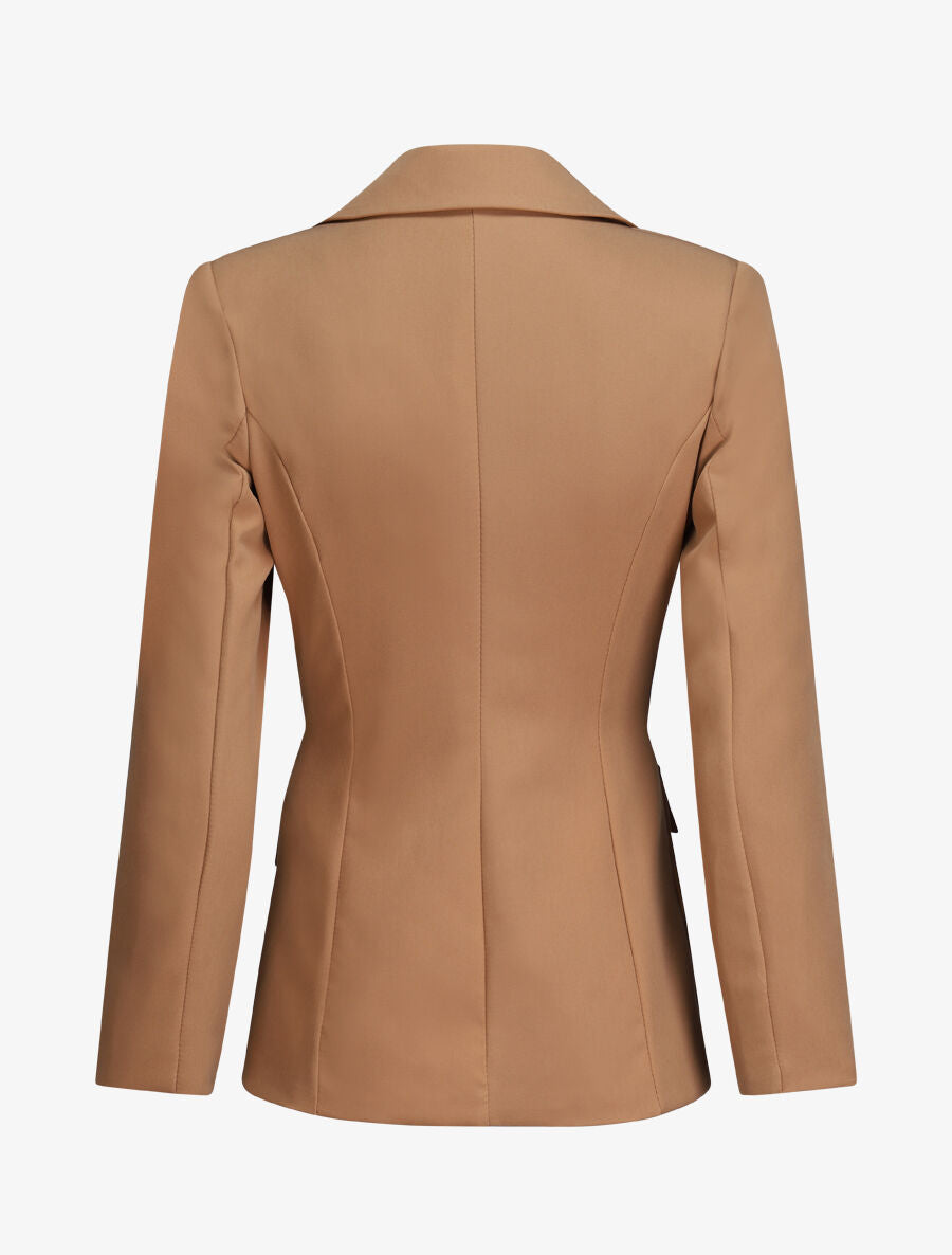 Blazer overzise uni - Camel - 2