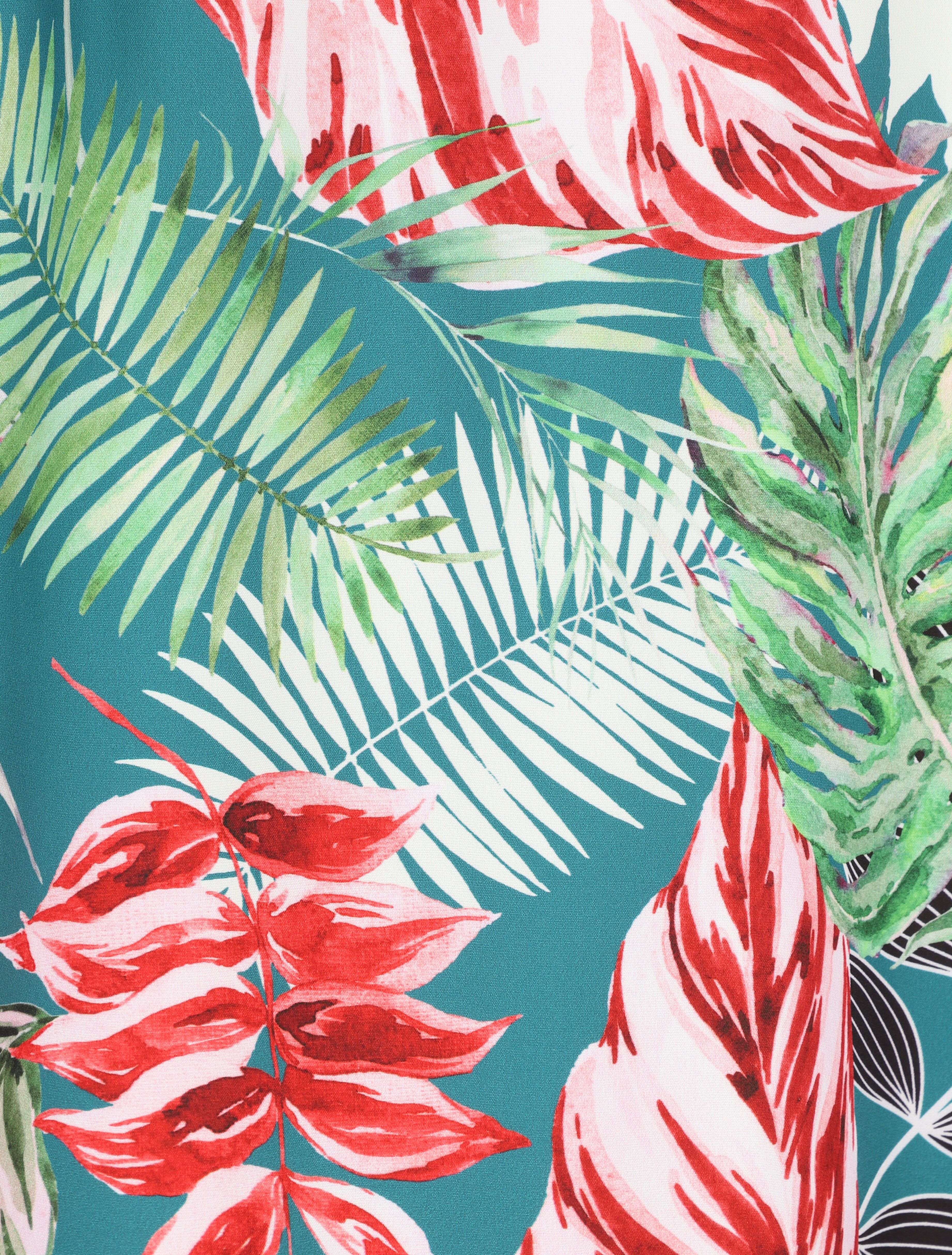 Jupe longue imprimé tropical - Bleu canard - 3