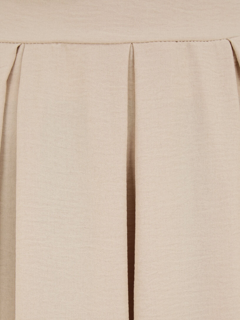Jupe longue unie évasée - Beige - 3