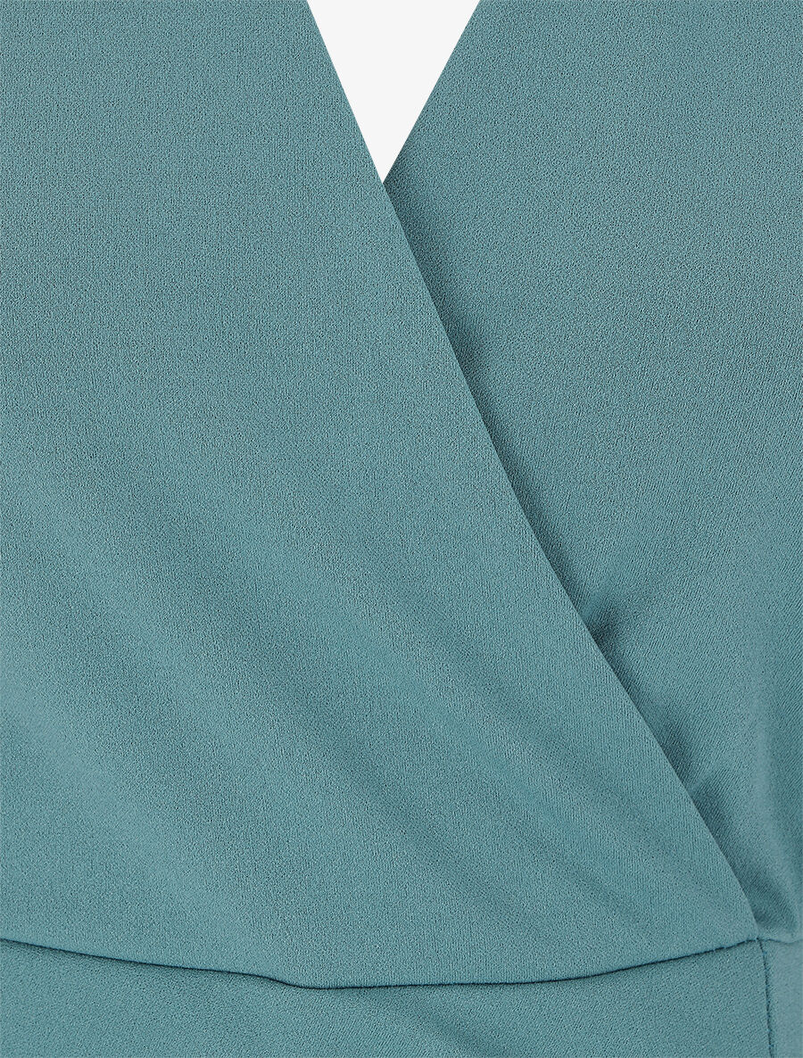 Robe drapée sans manches - Bleu clair - 3