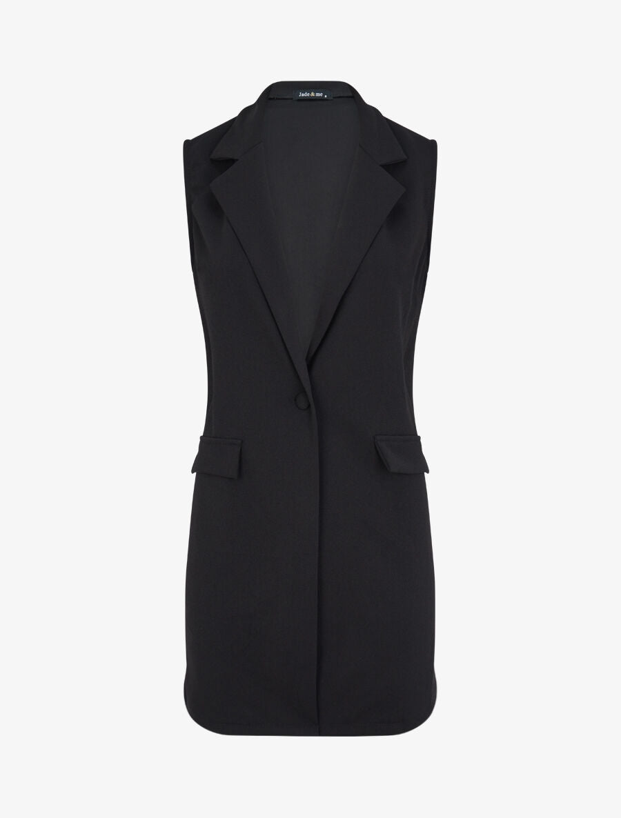 Blazer sans manches - Noir - 1