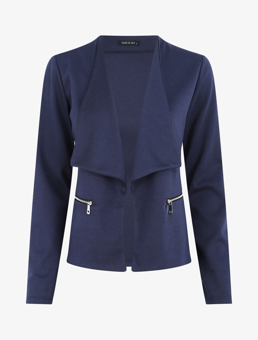 Veste à poches zippées - Marine - 1