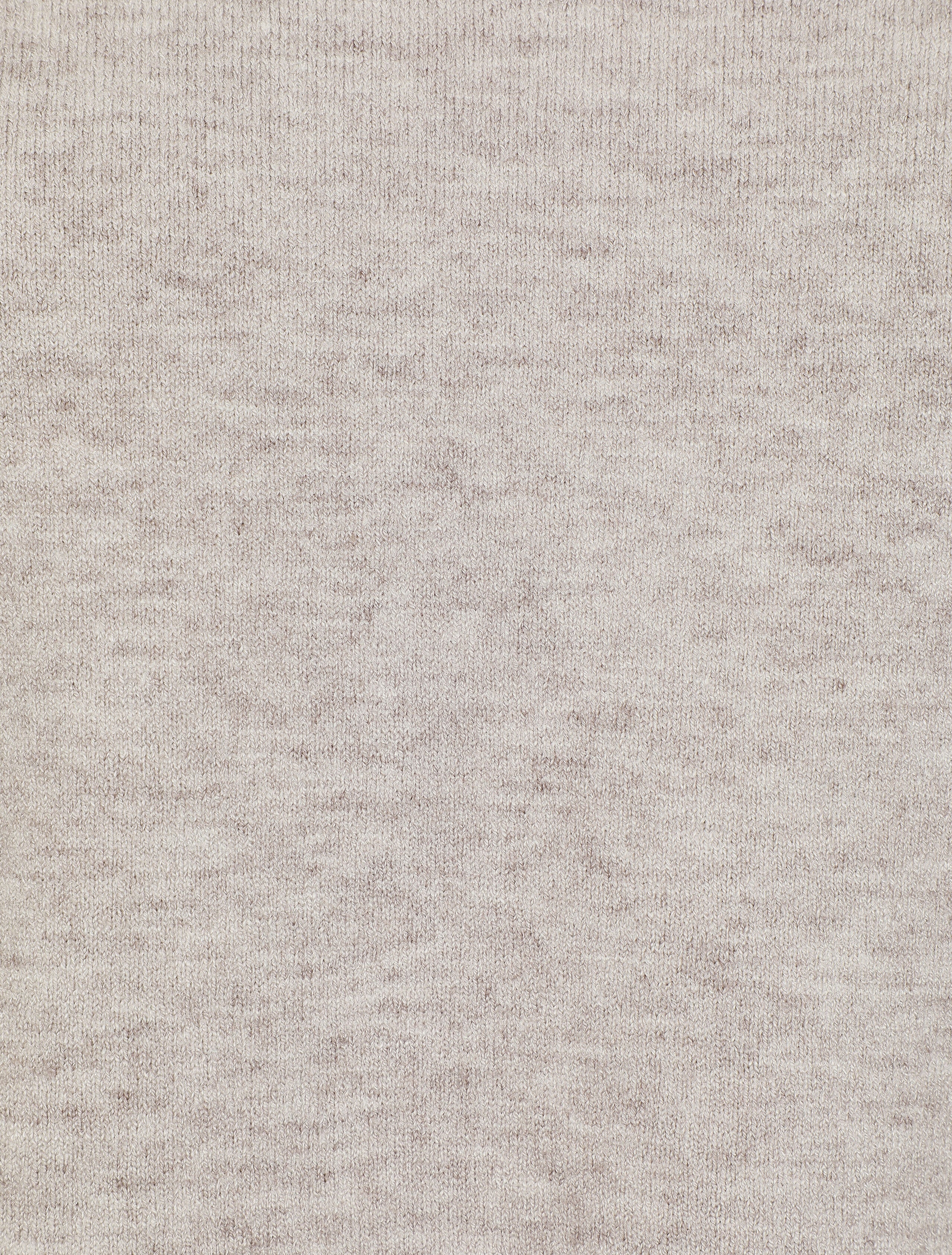 Pull fin uni à col V - Taupe - 3