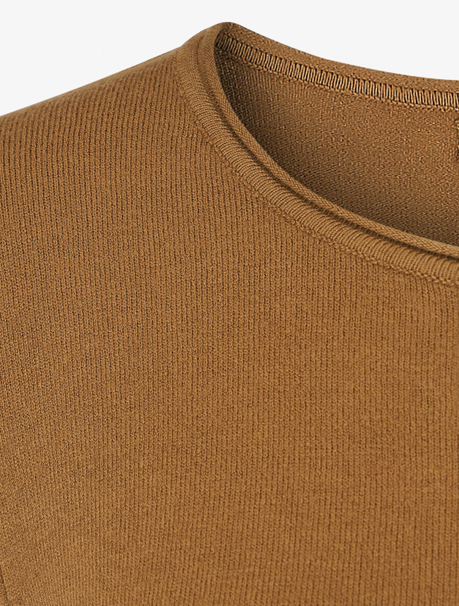 Pull fin uni ajusté - Camel - 3