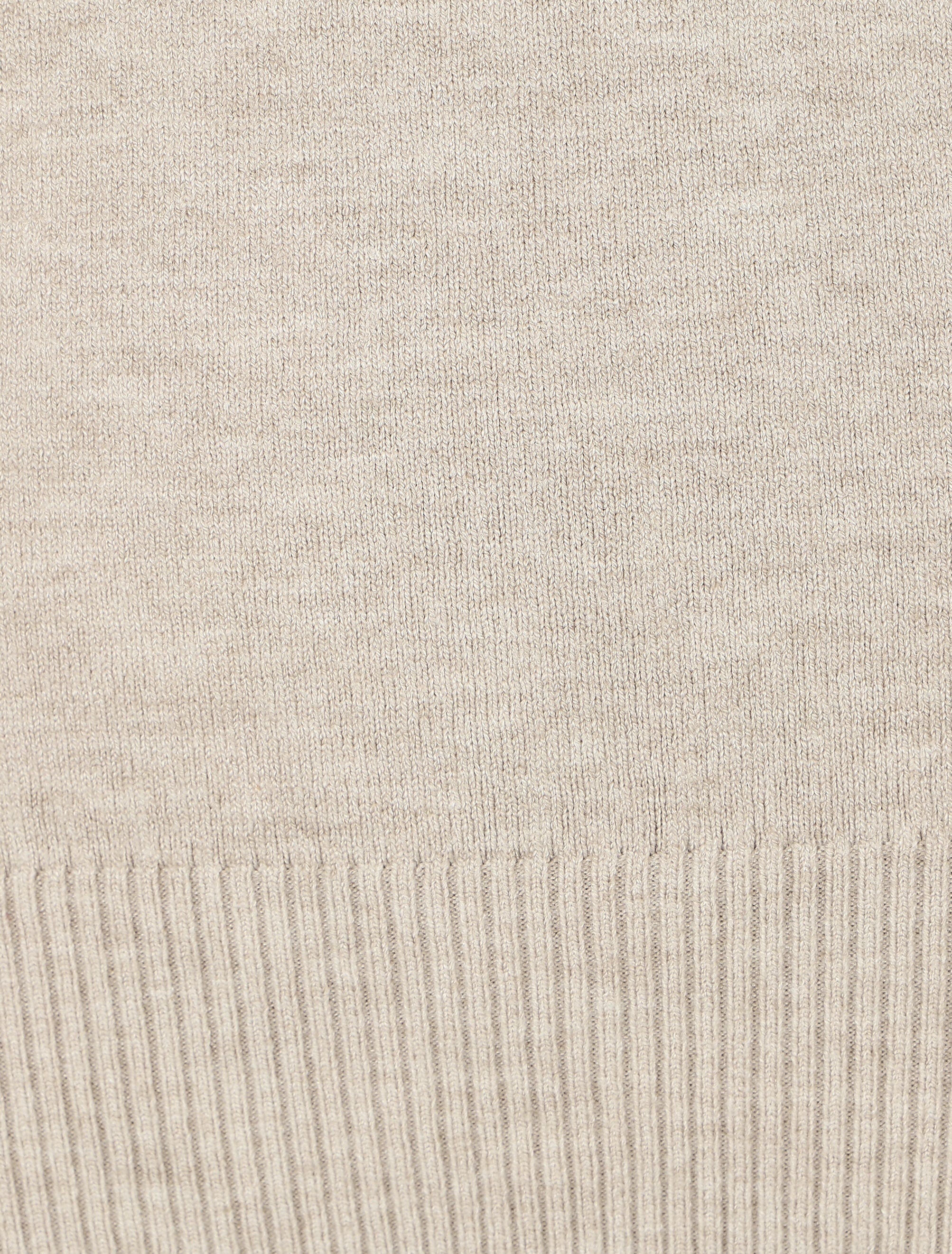 Pull fin uni ajusté - Beige - 3