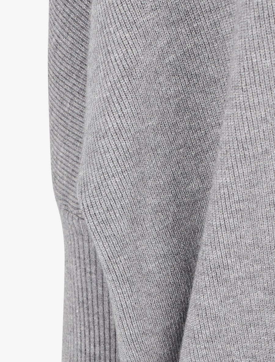 Pull col roulé oversize - Gris - 3