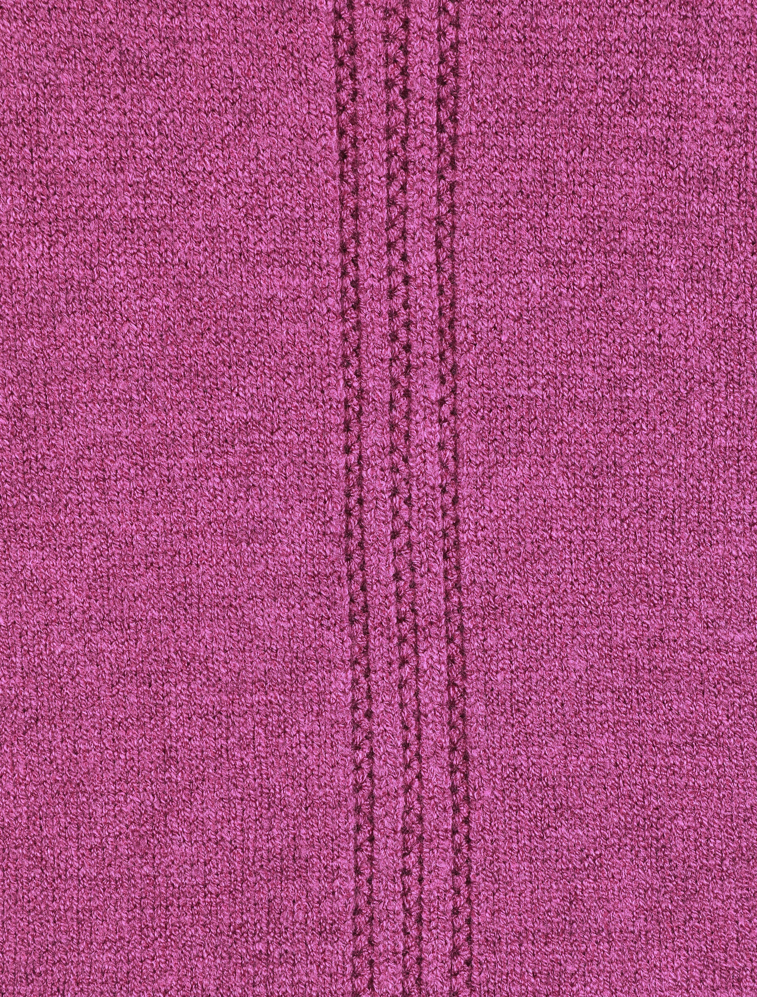 Pull fin uni à col montant - Mauve - 3