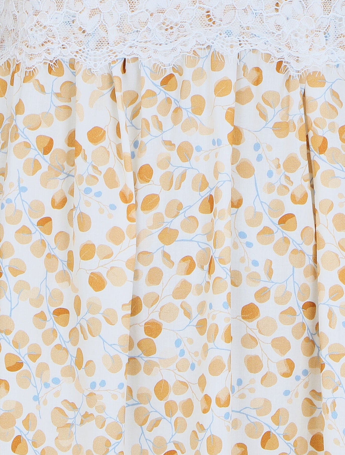 Robe mi-longue sans manches motif feuilles - Beige - 3