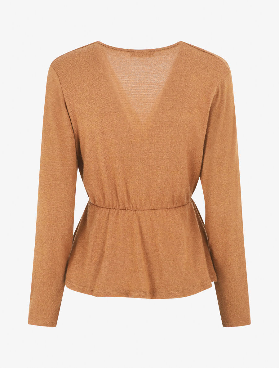 Pull uni col cache-coeur - Camel - 2