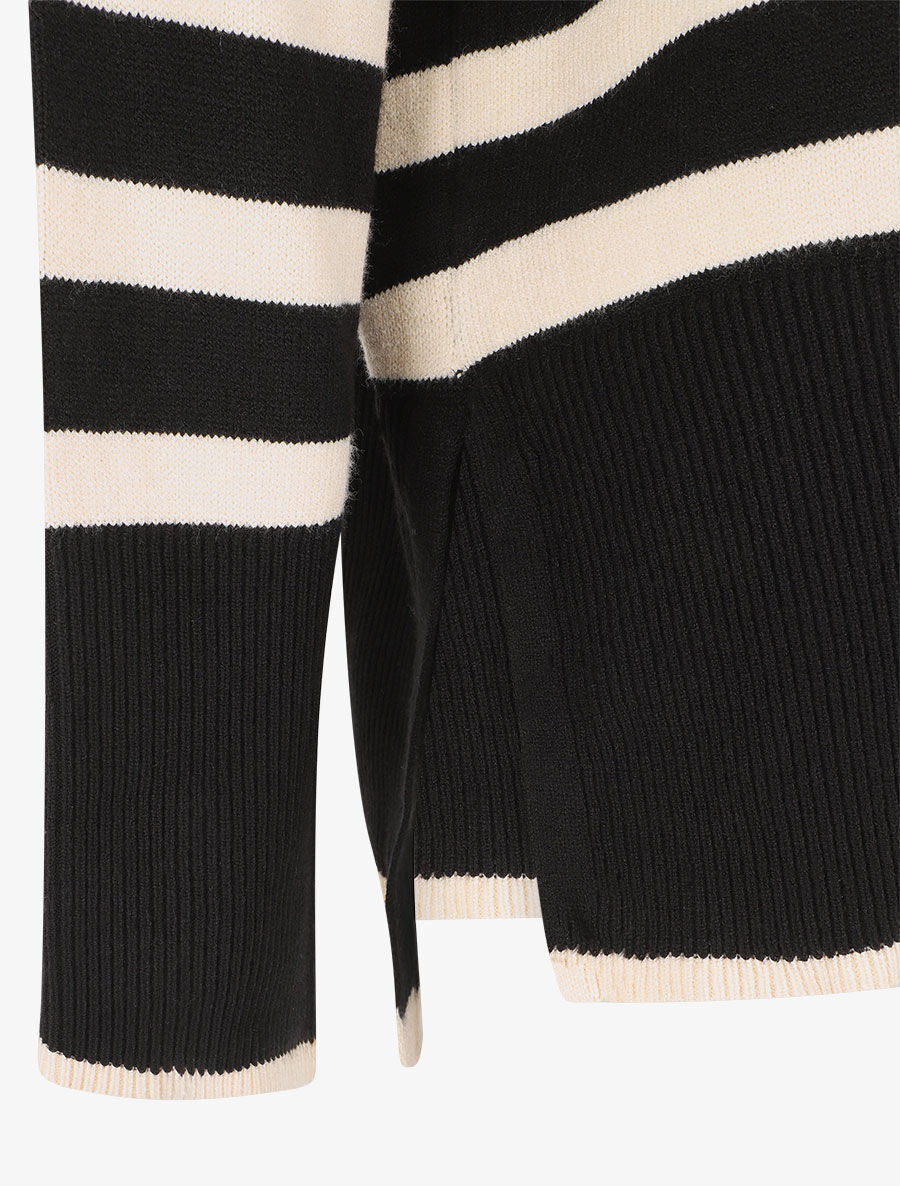 Pull à rayures - Noir - 3