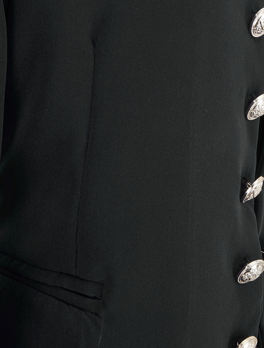 Veste droite style officier - Noir - 3