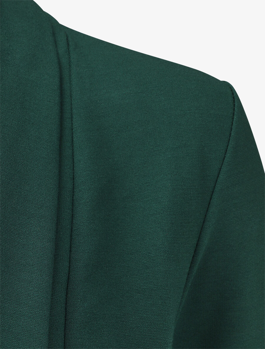 Blazer uni coupe droite - Vert sapin - 3