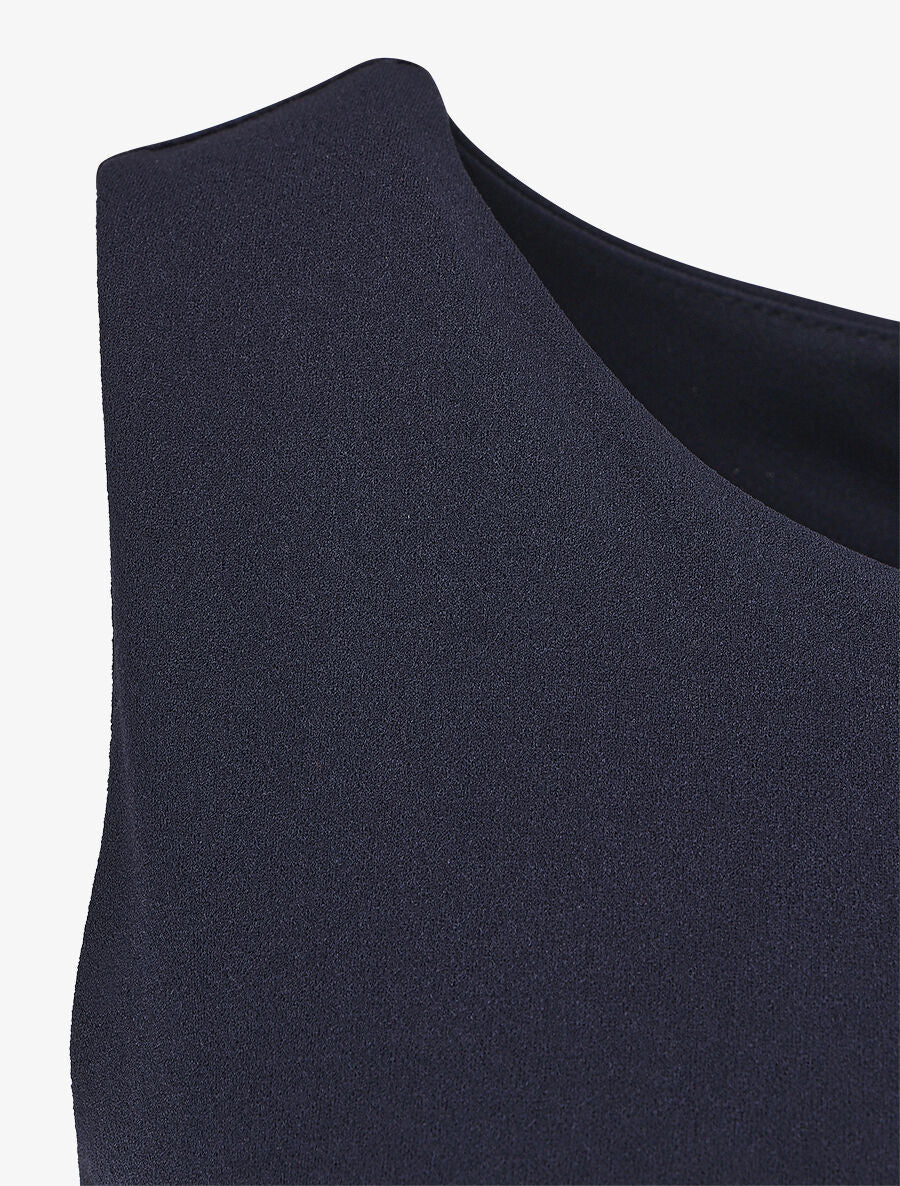 Combinaison ample sans manches unie - Marine - 3
