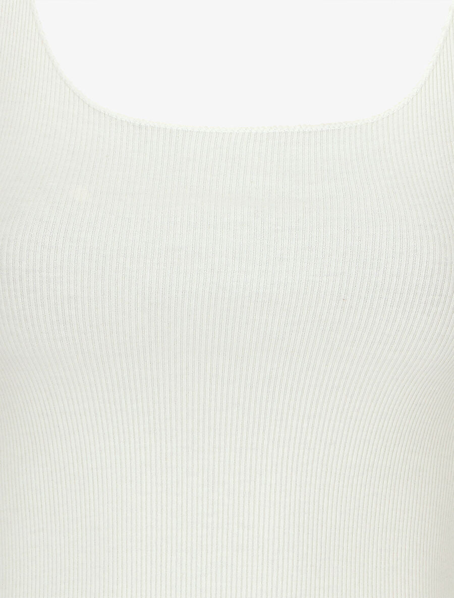 Débardeur côtelé basique - Blanc - 3