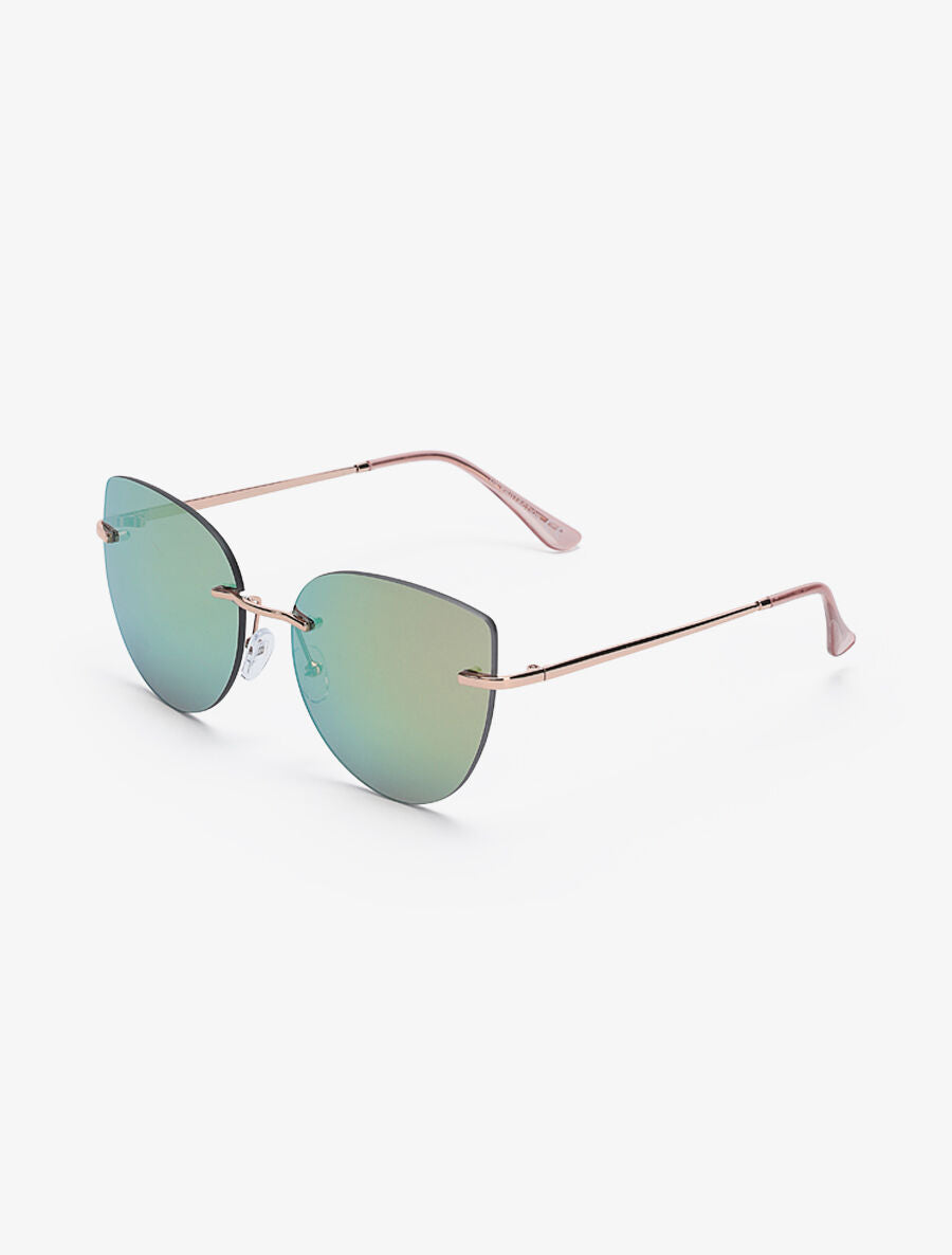 Lunettes de soleil à monture invisible - Vert - 2