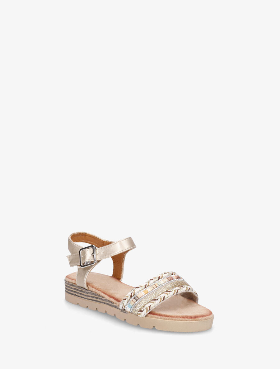 Nu-pieds bride fantaisie irisée - Or - 2