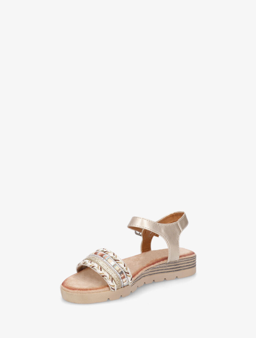Nu-pieds bride fantaisie irisée - Or - 3