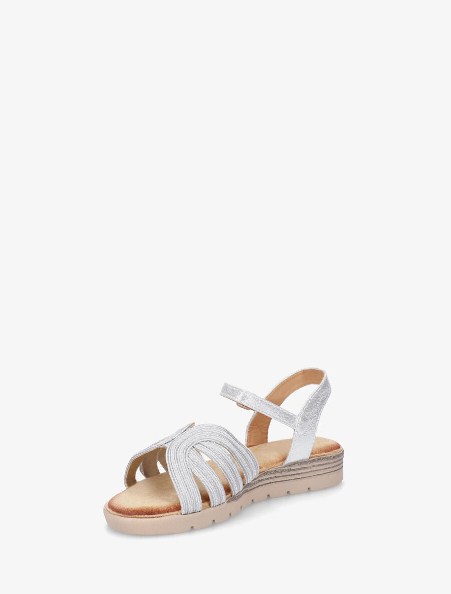 Nu-pieds irisés bride fantaisie - Argent - 3