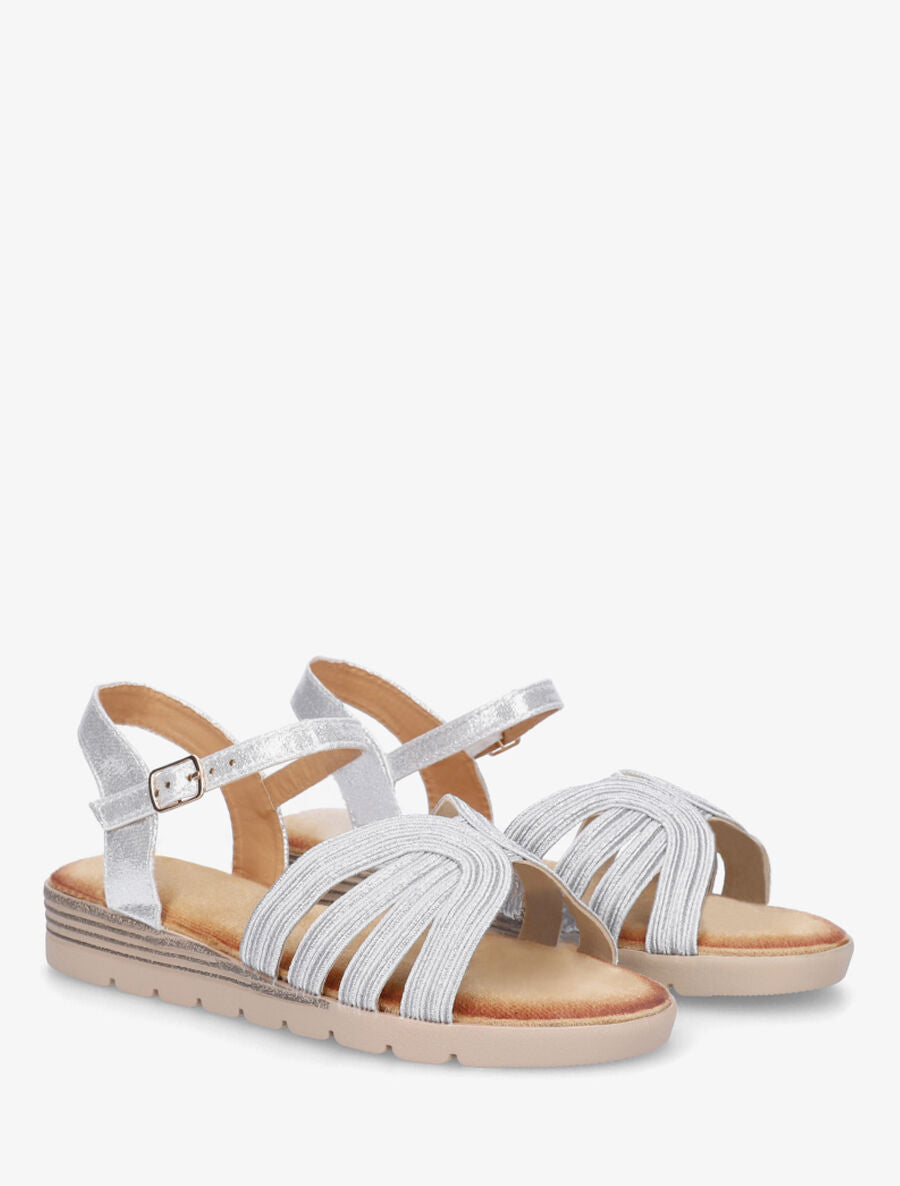 Nu-pieds irisés bride fantaisie - Argent - 4