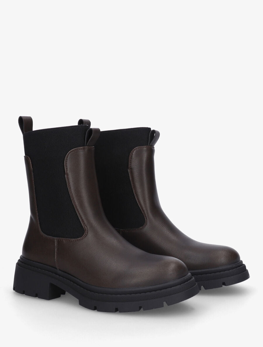 Bottines style chelsea - Marron - 4