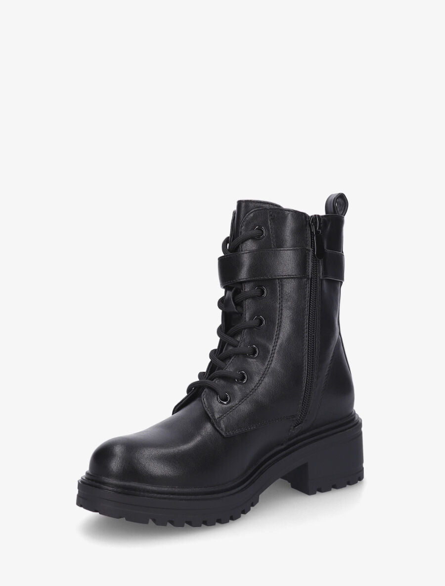 Bottines montantes à empiècement cadenas - Noir - 3