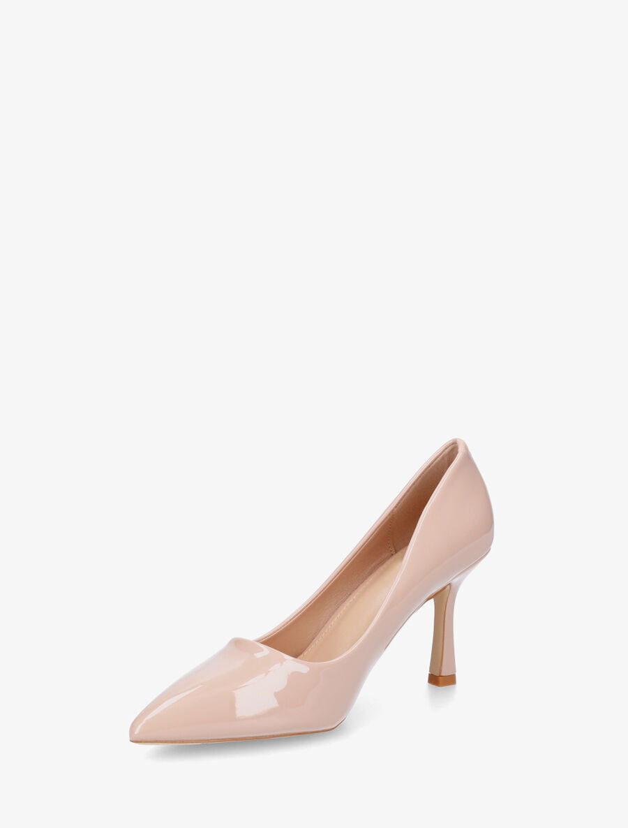 Escarpins vernis à bout pointu - Beige - 3