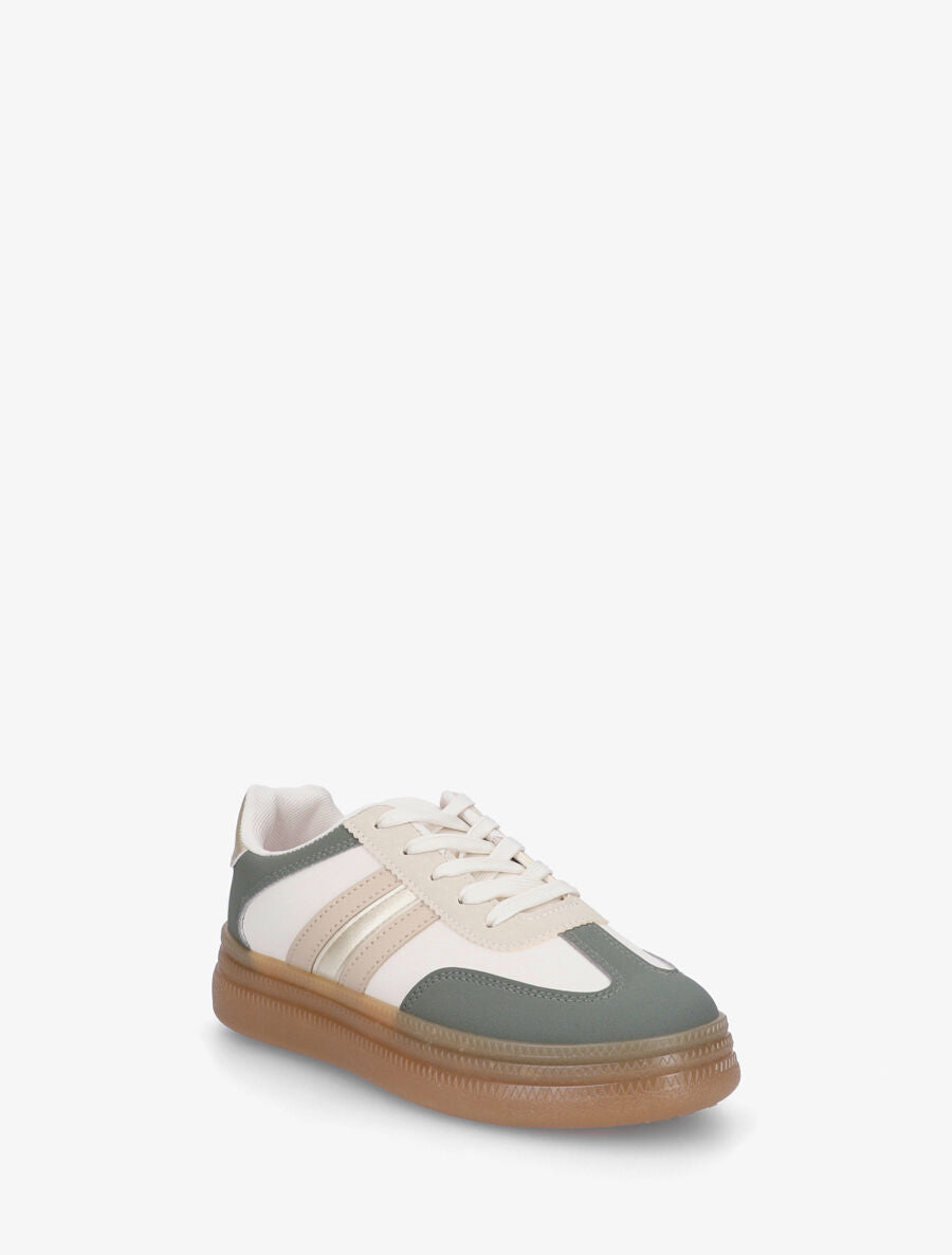 Sneakers à semelle épaisse - Kaki - 2