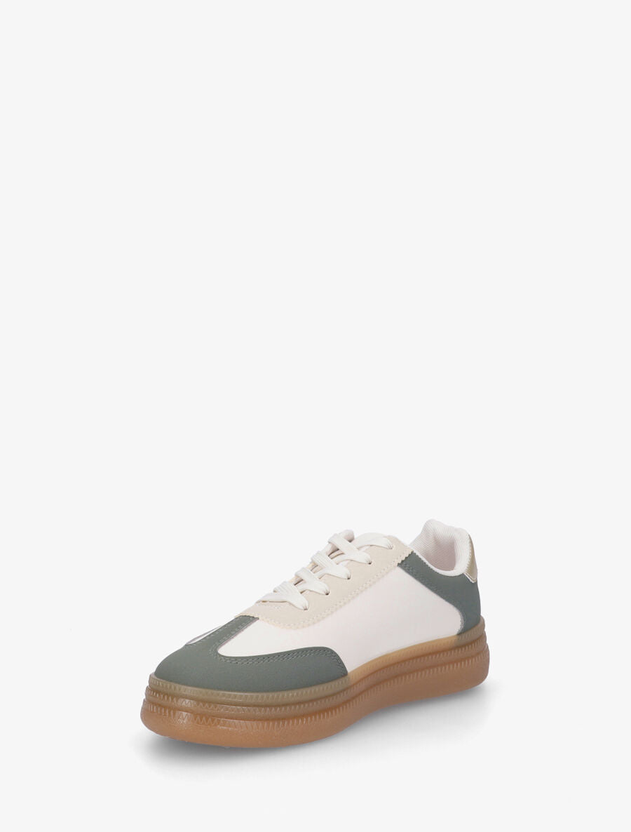 Sneakers à semelle épaisse - Kaki - 3